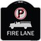 Signmission Fire Lane W/ No Parking& Graphic Heavy-Gauge Aluminum Architectural Sign, 18" x 18", BS-1818-24017 A-DES-BS-1818-24017 - alternate 1